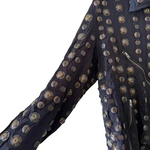 Free People Bohemian Retro Vintage Inspired Rare Corrie Coin Jacket SZ S - Picture 7 of 16